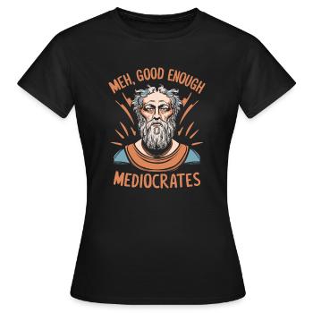Quand le minimalisme rencontre la philosophie - T-shirt Femme - noir - Devant - AI Model Female 172 dark (172cm)