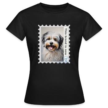 Illustration à l’aérographe « Havanais 01 » FR - T-shirt Femme - noir - Devant - AI Model Female 172 dark (172cm)