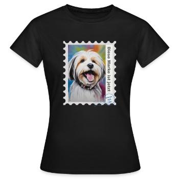 Illustration à l’aérographe « Havanerser 05 » FR - T-shirt Femme - noir - Devant - AI Model Female 172 dark (172cm)