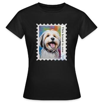 Illustration à l’aérographe « Havanais 05 » FR - T-shirt Femme - noir - Devant - AI Model Female 172 dark (172cm)