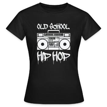 Ghetto blaster old school - Women's T-Shirt - black - Front - AI Model Female 172 dark (172cm)