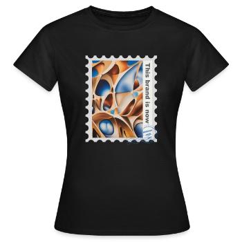 Airbrush-Illustration „Architektur 02“ EN - Frauen T-Shirt - Schwarz - Vorne - AI Model Female 172 dark (172cm)