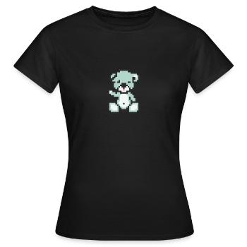 Pixel Bear Pastel Cyan - T-shirt Femme - noir - Devant - AI Model Female 172 dark (172cm)