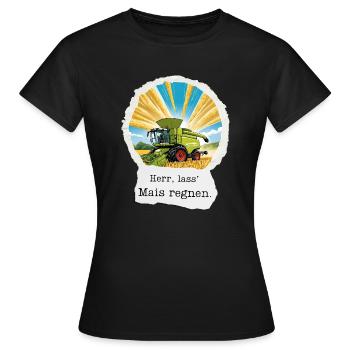 Herr, lass Mais regnen – für die Ernte! - Frauen T-Shirt - Schwarz - Vorne - AI Model Female 172 dark (172cm)