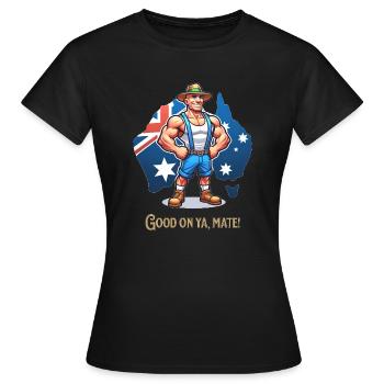 Australie Funny Design - T-shirt Femme - noir - Devant - AI Model Female 172 dark (172cm)
