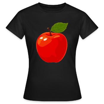 pomme rouge - T-shirt Femme - noir - Devant - AI Model Female 172 dark (172cm)