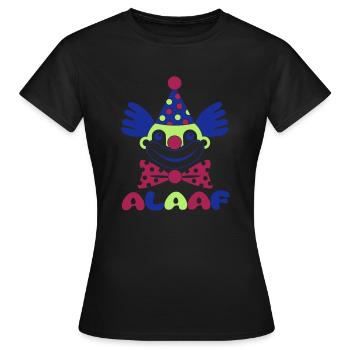Carnival Clown Carnival Alaaf 1, 2 ou 3 couleurs - T-shirt Femme - noir - Devant - AI Model Female 172 dark (172cm)