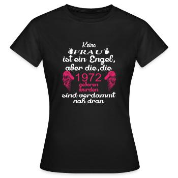 Frau Engel 1972 - Frauen T-Shirt - Schwarz - Vorne - AI Model Female 172 dark (172cm)