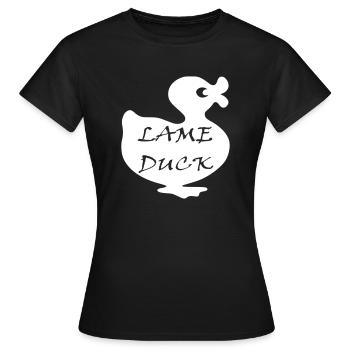 canard boiteux - T-shirt Femme - noir - Devant - AI Model Female 172 dark (172cm)