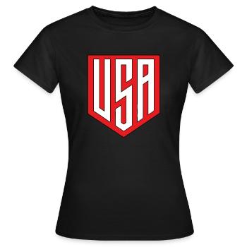 United States - Women's T-Shirt - black - Front - AI Model Female 172 dark (172cm)