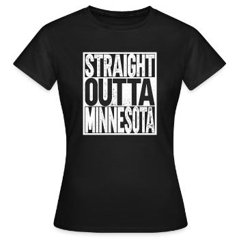 Minnesota - T-shirt Femme - noir - Devant - AI Model Female 172 dark (172cm)