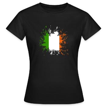 Ireland Splash - Frauen T-Shirt - Schwarz - Vorne - AI Model Female 172 dark (172cm)