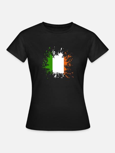 Ireland Splash - Frauen T-Shirt - Schwarz