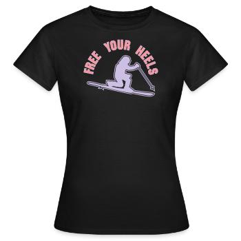 libérer vos talons z3 - T-shirt Femme - noir - Devant - AI Model Female 172 dark (172cm)
