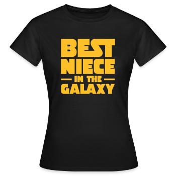 Best Niece In The Galaxy - Women's T-Shirt - black - Front - AI Model Female 172 dark (172cm)