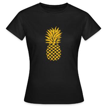 Ananas Sommer Vibe - Frauen T-Shirt - Schwarz - Vorne - AI Model Female 172 dark (172cm)