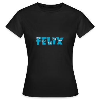 Felix - Frauen T-Shirt - Schwarz - Vorne - AI Model Female 172 dark (172cm)