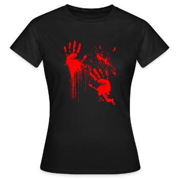 Halloween Bloody scary gift - Women's T-Shirt - black - Front - AI Model Female 172 dark (172cm)