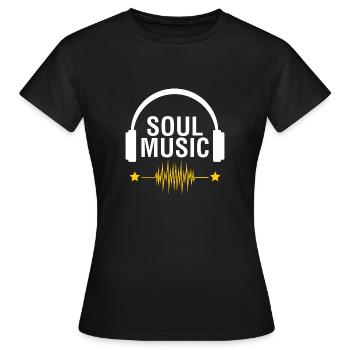 Soul music - Women's T-Shirt - black - Front - AI Model Female 172 dark (172cm)