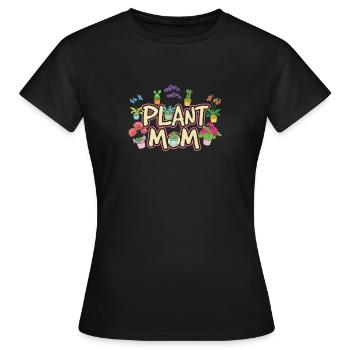 Plant Mom Blumen Mutter Garten Geschenk - Frauen T-Shirt - Schwarz - Vorne - AI Model Female 172 dark (172cm)