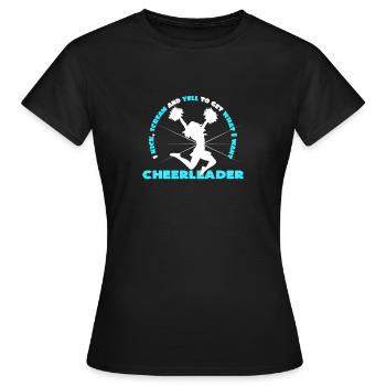 Cheerleader - Frauen T-Shirt - Schwarz - Vorne - AI Model Female 172 dark (172cm)