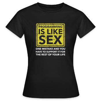 programmeur - T-shirt Femme - noir - Devant - AI Model Female 172 dark (172cm)