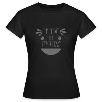 Freitag - Frauen T-Shirt - Schwarz - Vorne - AI Model Female 172 dark (172cm)