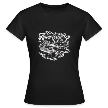 Hot Rod America - T-shirt Femme - noir - Devant - AI Model Female 172 dark (172cm)