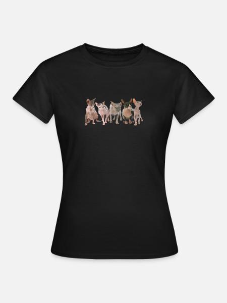 Sphinx Katzen - Frauen T-Shirt - Schwarz