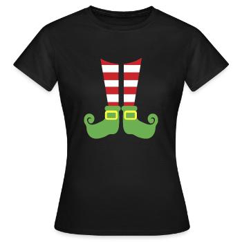 WEIHNACHTEN ELFENBEINE - Frauen T-Shirt - Schwarz - Vorne - AI Model Female 172 dark (172cm)