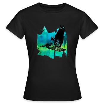 Pélican pélicans pélican oiseaux aquatiques t-shirt - T-shirt Femme - noir - Devant - AI Model Female 172 dark (172cm)