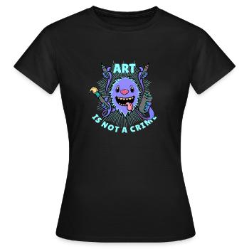 Sprayer Graffiti L'art n'est pas un crime - T-shirt Femme - noir - Devant - AI Model Female 172 dark (172cm)