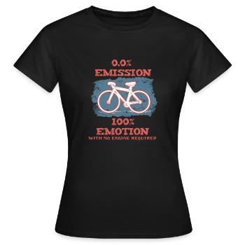 Vélo Radel écologique emission émotion cadeau - T-shirt Femme - noir - Devant - AI Model Female 172 dark (172cm)