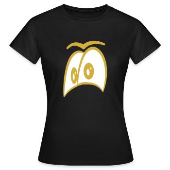 Oeil d'or - T-shirt Femme - noir - Devant - AI Model Female 172 dark (172cm)