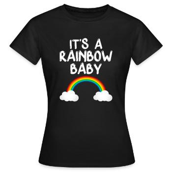 It’s a Rainbow Baby Homosexualité LGBT Homoehe - T-shirt Femme - noir - Devant - AI Model Female 172 dark (172cm)