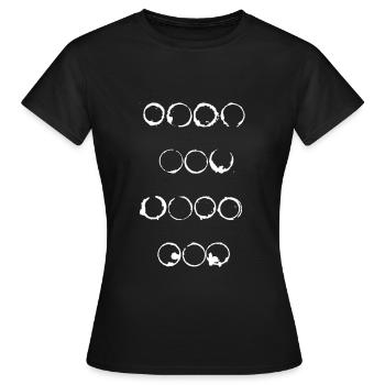 Ringe Kringel - Frauen T-Shirt - Schwarz - Vorne - AI Model Female 172 dark (172cm)