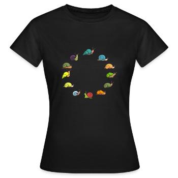 Escargots escargot coquille escargot jardin - T-shirt Femme - noir - Devant - AI Model Female 172 dark (172cm)