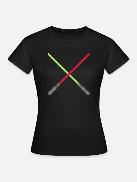 Lightsaber sabre laser croisé sabres laser - T-shirt Femme - noir