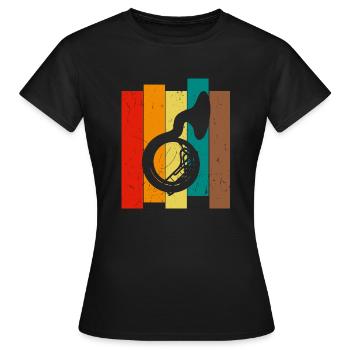 Tuba pour le joueur de tuba - T-shirt Femme - noir - Devant - AI Model Female 172 dark (172cm)