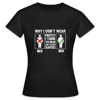 Costume de kilt écossais Saying - Jupe écossaise - T-shirt Femme - noir - Devant - AI Model Female 172 dark (172cm)