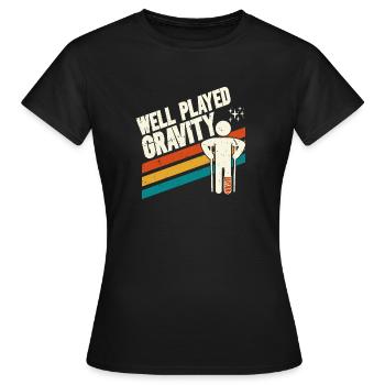 Gebrochenes Bein Spruch - Fraktur Gipsbein - Frauen T-Shirt - Schwarz - Vorne - AI Model Female 172 dark (172cm)