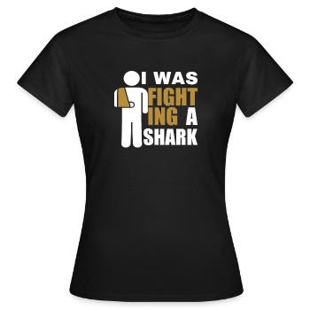 Gebrochener Arm Spruch - Fraktur Gipsarm - Frauen T-Shirt - Schwarz - Vorne - AI Model Female 172 dark (172cm)