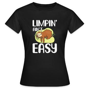 Gebrochenes Bein Spruch - Fraktur Gipsbein - Frauen T-Shirt - Schwarz - Vorne - AI Model Female 172 dark (172cm)