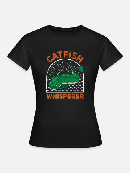 Catfish Whisperer - Wels Catfish Hunter - Frauen T-Shirt - Schwarz