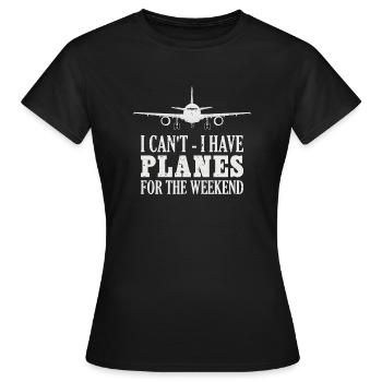 Airline Pilot Aviation Flugkapitän Jumbo Jet - Frauen T-Shirt - Schwarz - Vorne - AI Model Female 172 dark (172cm)