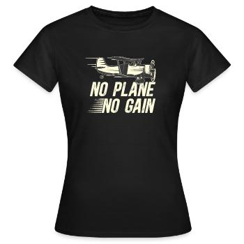 Capitaine pilote de ligne Jumbo Jet - T-shirt Femme - noir - Devant - AI Model Female 172 dark (172cm)
