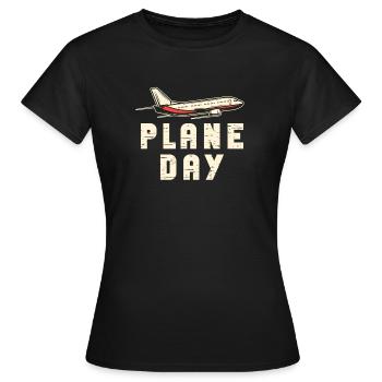 Capitaine pilote de ligne Jumbo Jet - T-shirt Femme - noir - Devant - AI Model Female 172 dark (172cm)