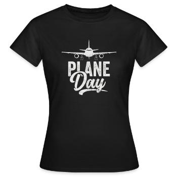 Capitaine pilote de ligne Jumbo Jet - T-shirt Femme - noir - Devant - AI Model Female 172 dark (172cm)