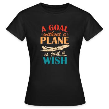 Capitaine pilote de ligne Jumbo Jet - T-shirt Femme - noir - Devant - AI Model Female 172 dark (172cm)