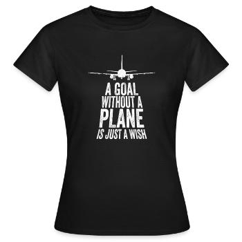 Capitaine pilote de ligne Jumbo Jet - T-shirt Femme - noir - Devant - AI Model Female 172 dark (172cm)